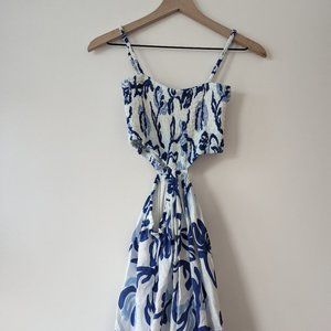 Faithful the Brand Tayari Linen Midi Dress Size M